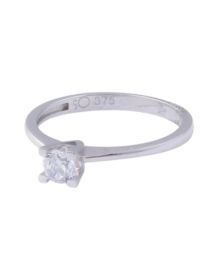 9K White Gold Zirconia 4...