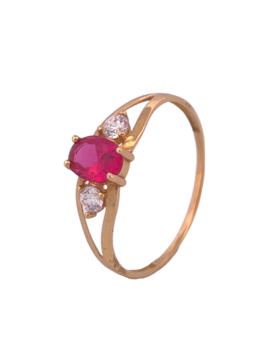 Infinity Ring Pink Stone in...