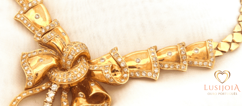 Colar de Diamantes Realeza: Puro Luxo em Ouro Vintage